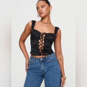 NWT Princess Polly Arvelin corset top black